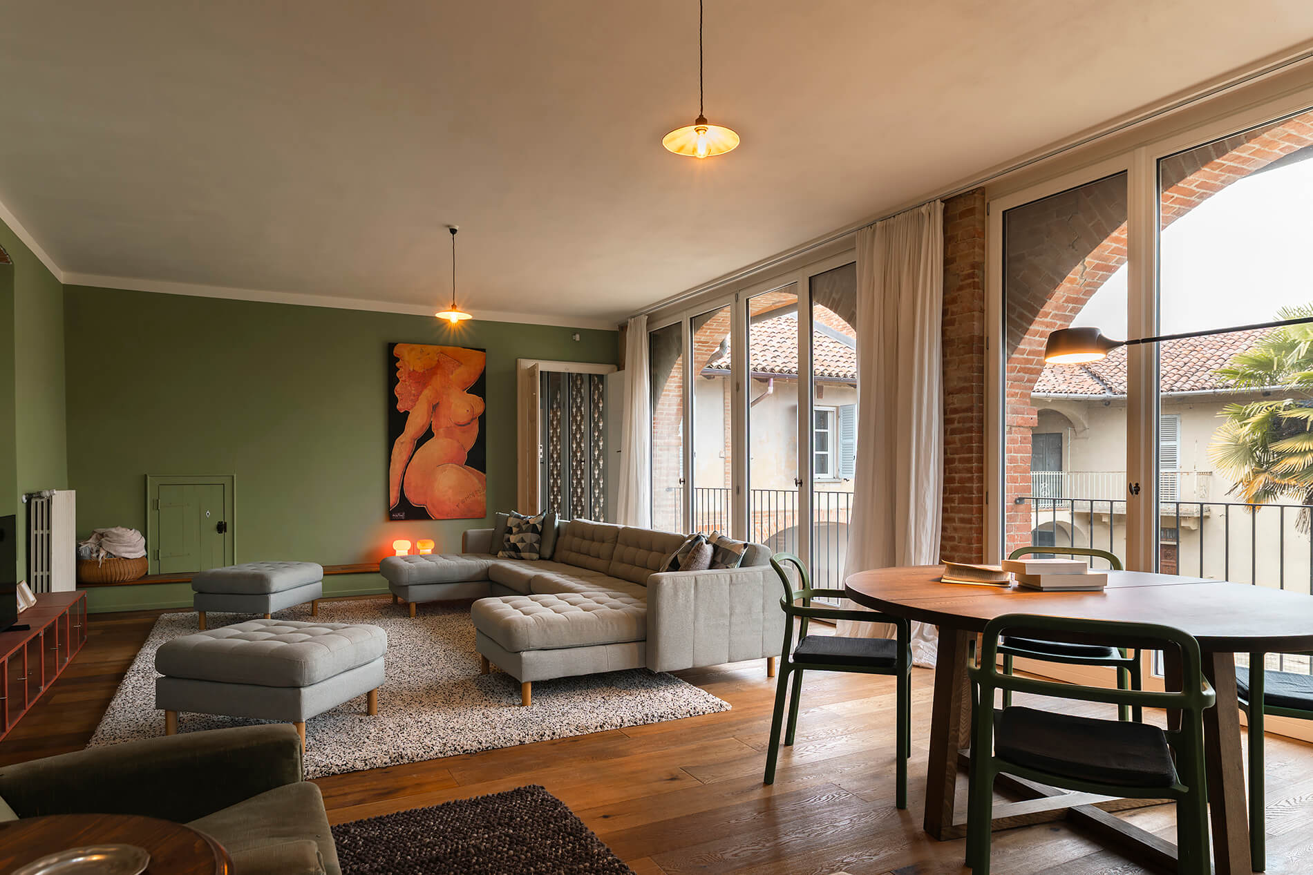 De sfeervolle woonkamer van La Trifola